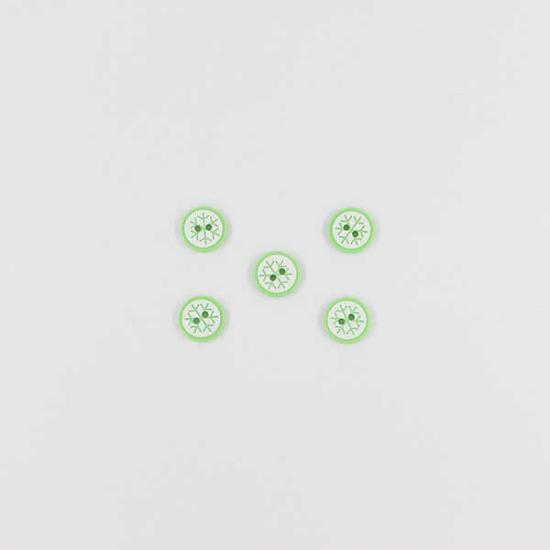 Kar Tanesi Bebe Düğme(5 Ad.)-Yeşil-No:4